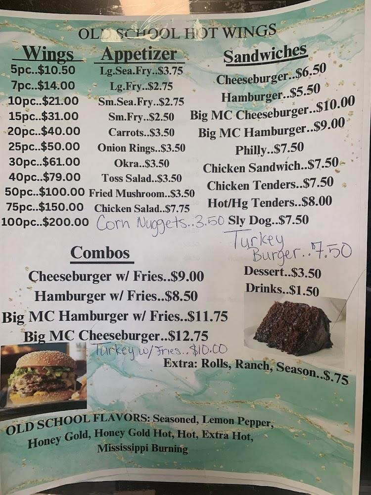 Old School Hot Wings Menu image 1