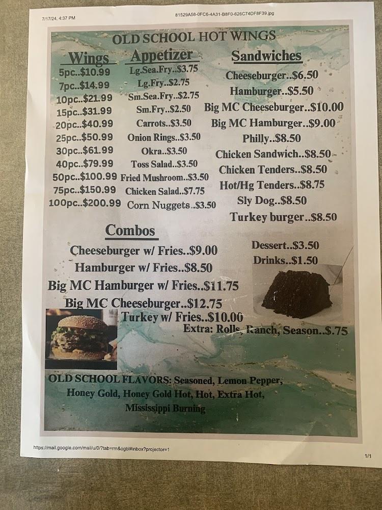 Old School Hot Wings Menu image 2