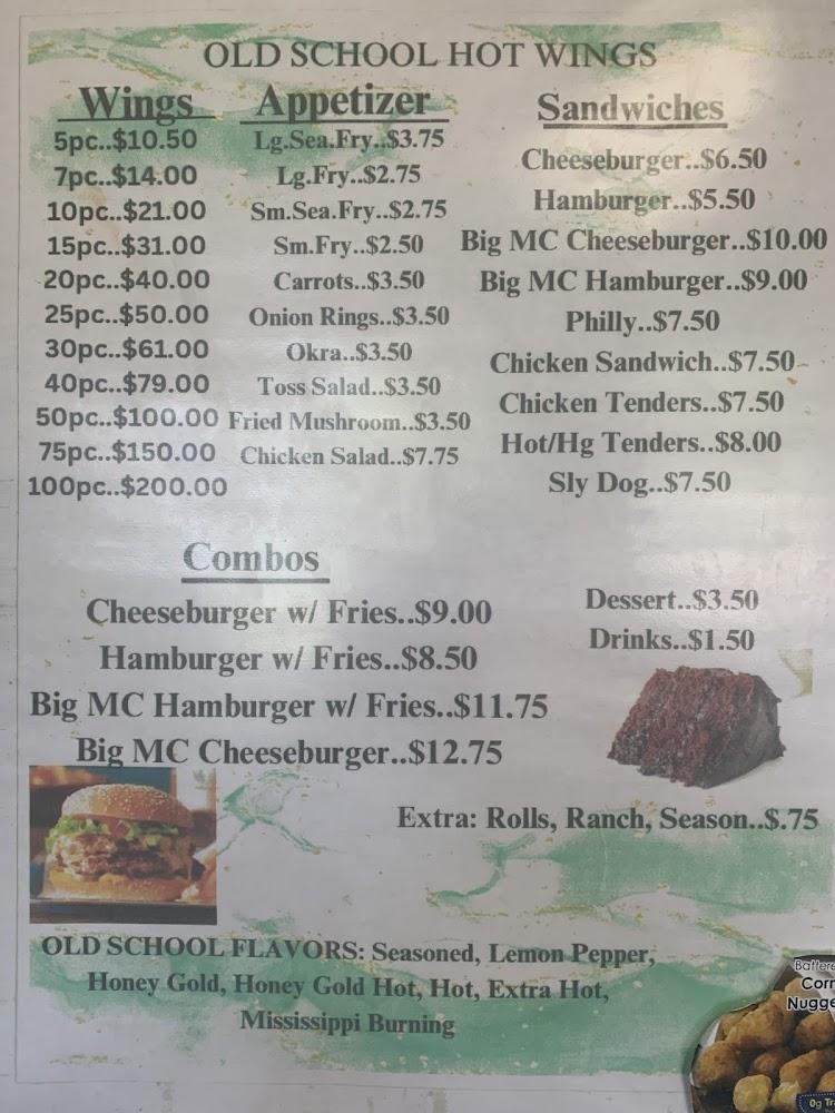 Old School Hot Wings Menu image 3